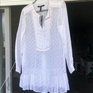 Bcbg maxazria white silk dress